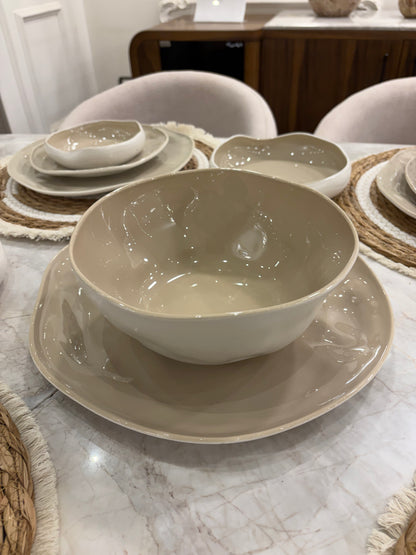 SHINY BEIGE dinner set 26 pcs