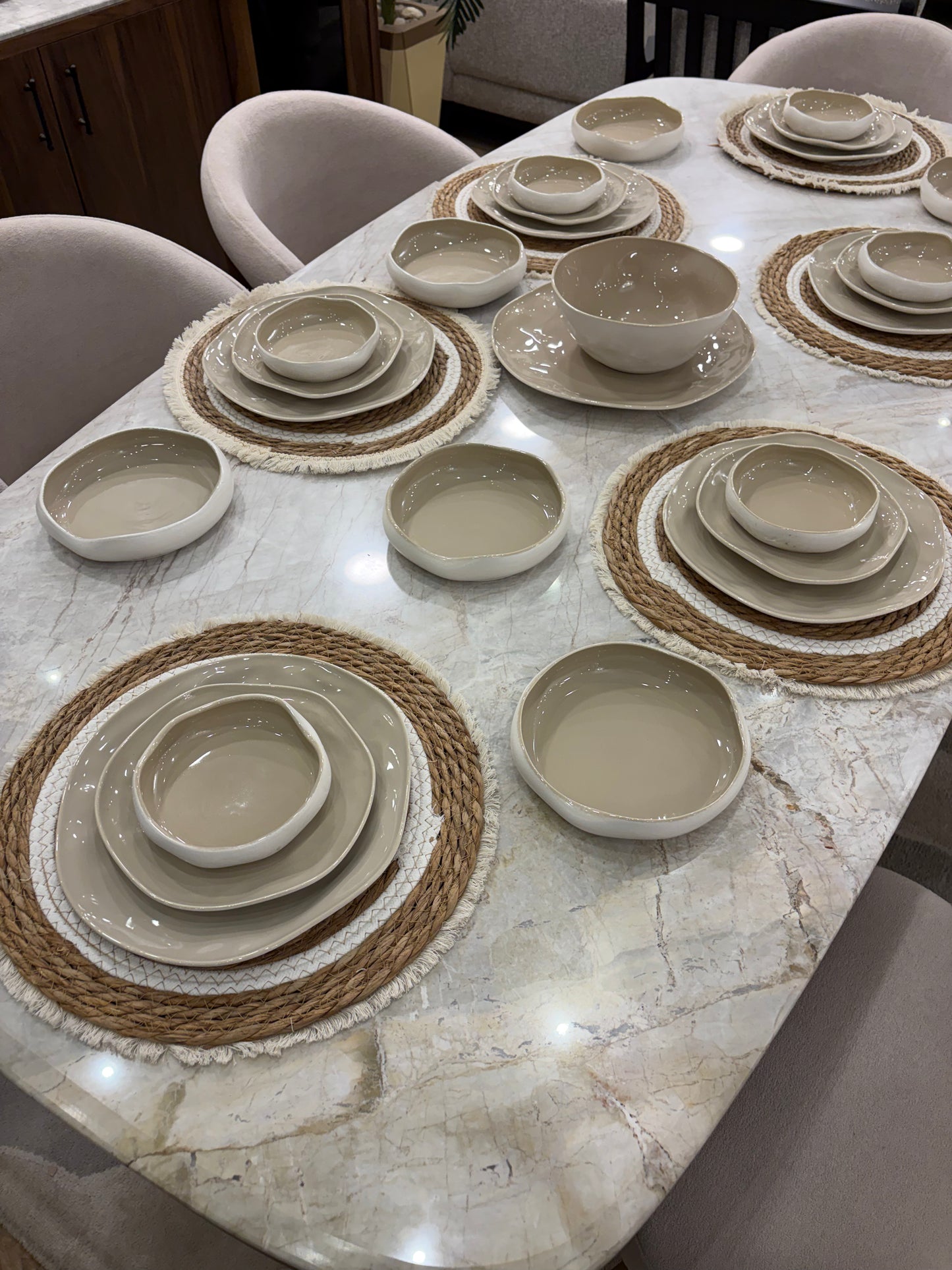 SHINY BEIGE dinner set 26 pcs