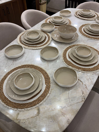 SHINY BEIGE dinner set 26 pcs