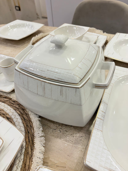 DECORATED SQUARE dinner set 33 pcs