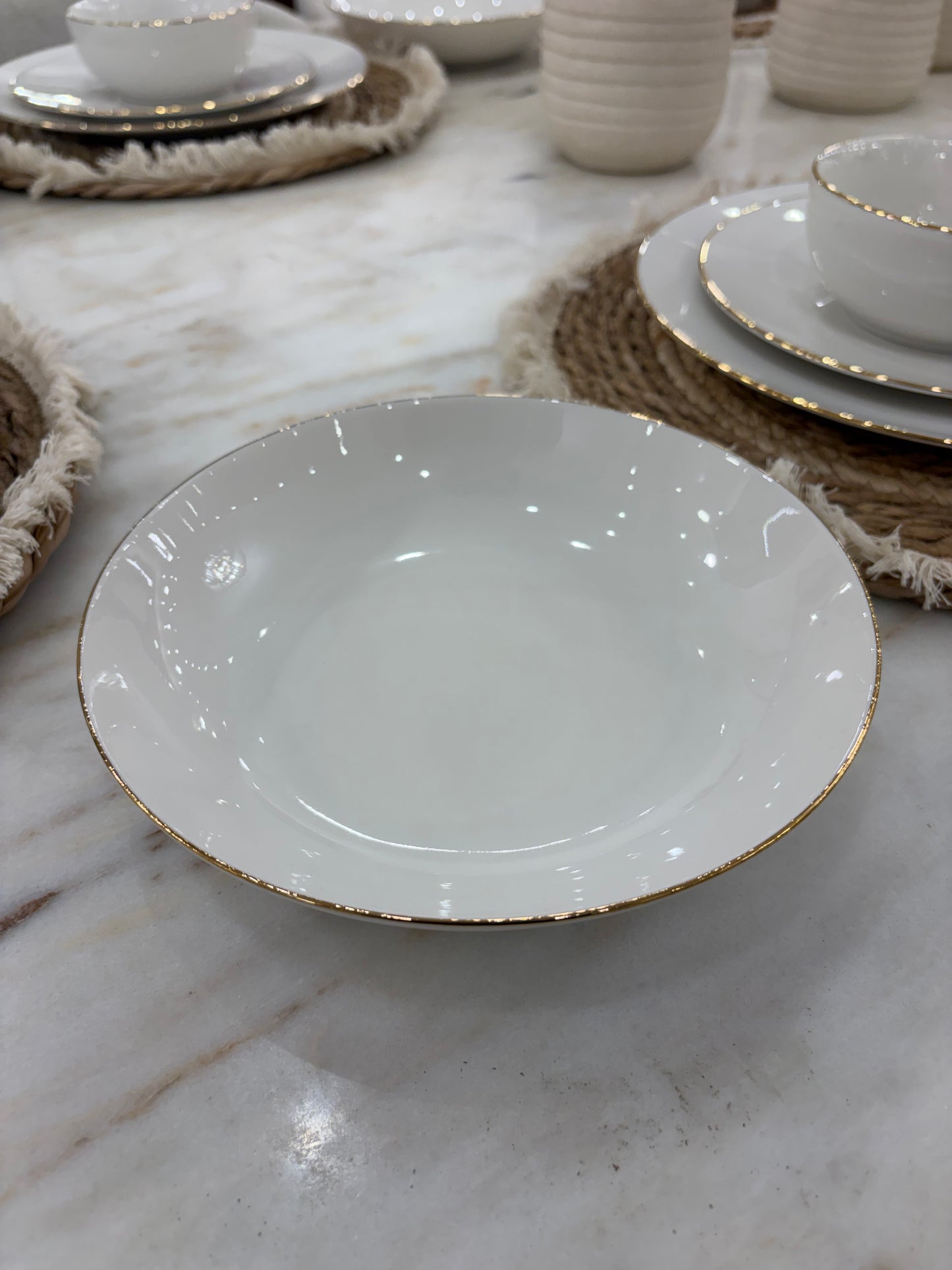 GOLD RIM dinner set 24 pcs