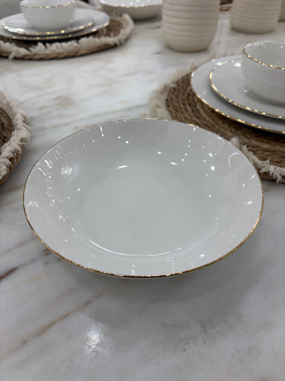 GOLD RIM dinner set 24 pcs