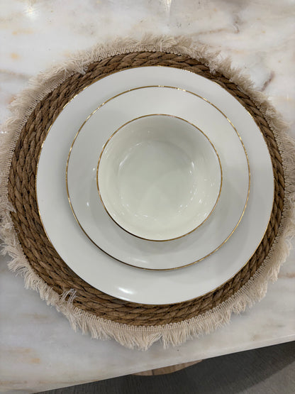 GOLD RIM dinner set 24 pcs