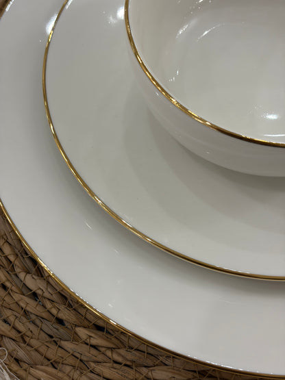 GOLD RIM dinner set 24 pcs