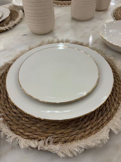 GOLD RIM dinner set 24 pcs