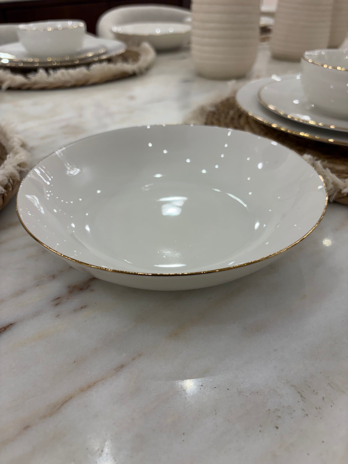 GOLD RIM dinner set 24 pcs