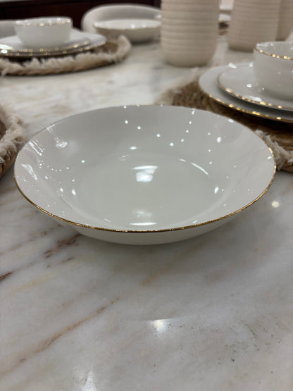 GOLD RIM dinner set 24 pcs