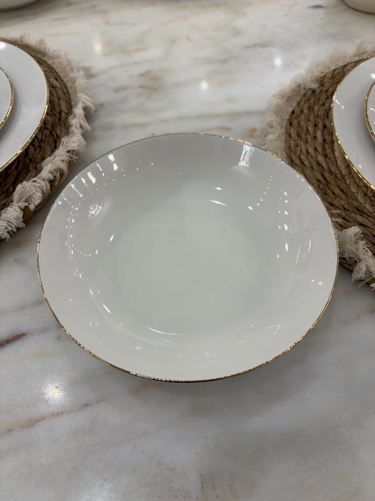 GOLD RIM dinner set 24 pcs