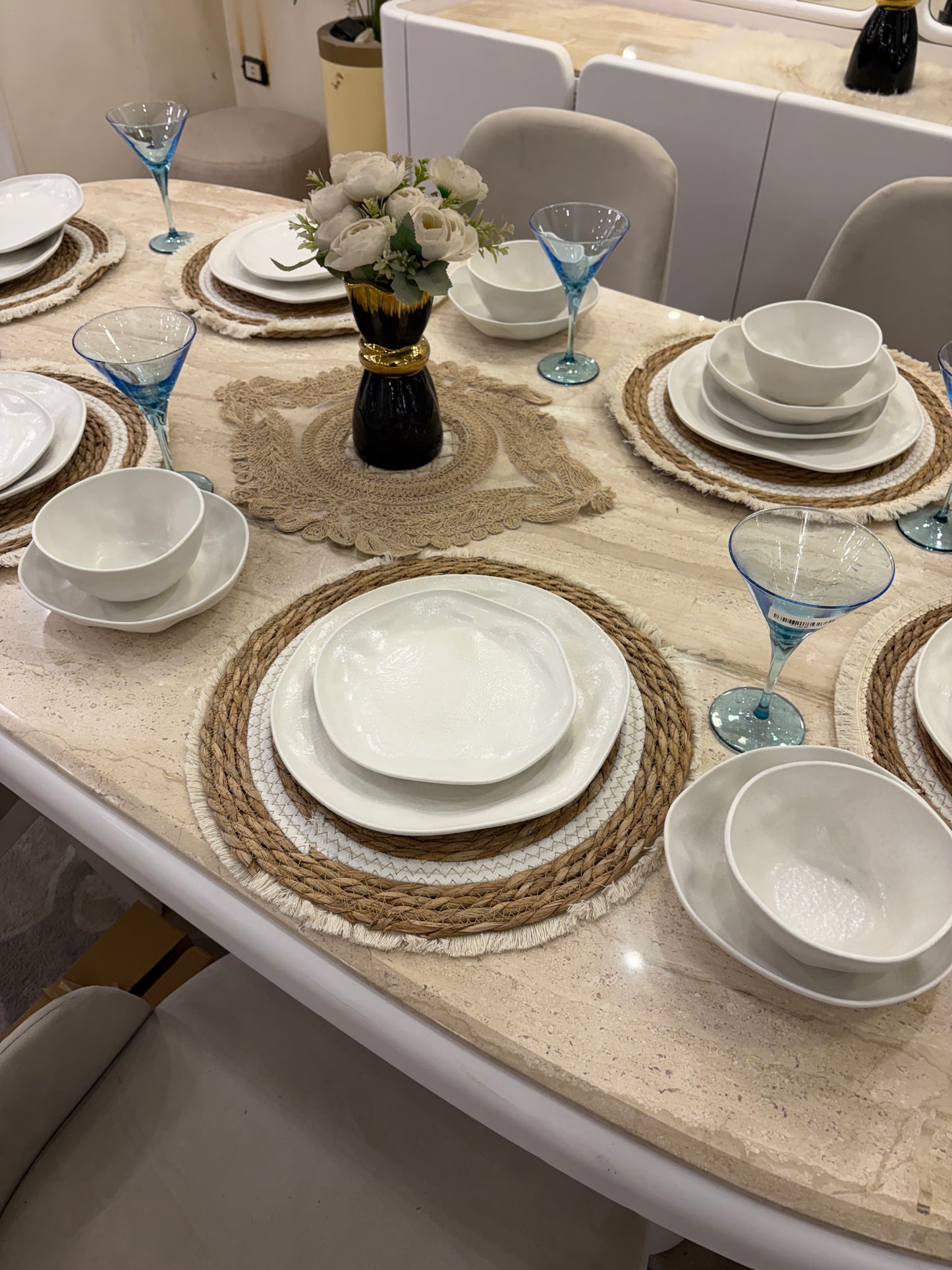 MATT ICE WHITE dinner set 24 pcs