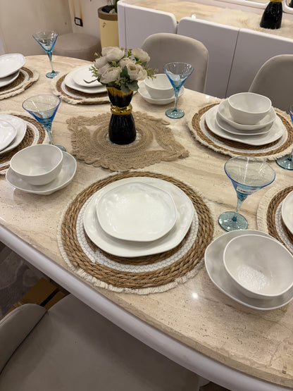 MATT ICE WHITE dinner set 24 pcs