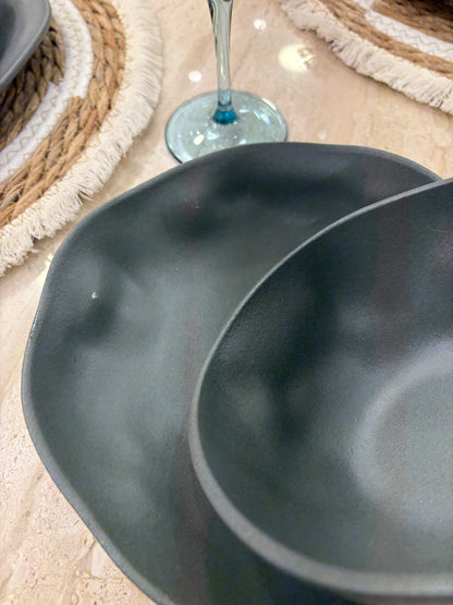 MATT BLACK dinner set 24 pcs