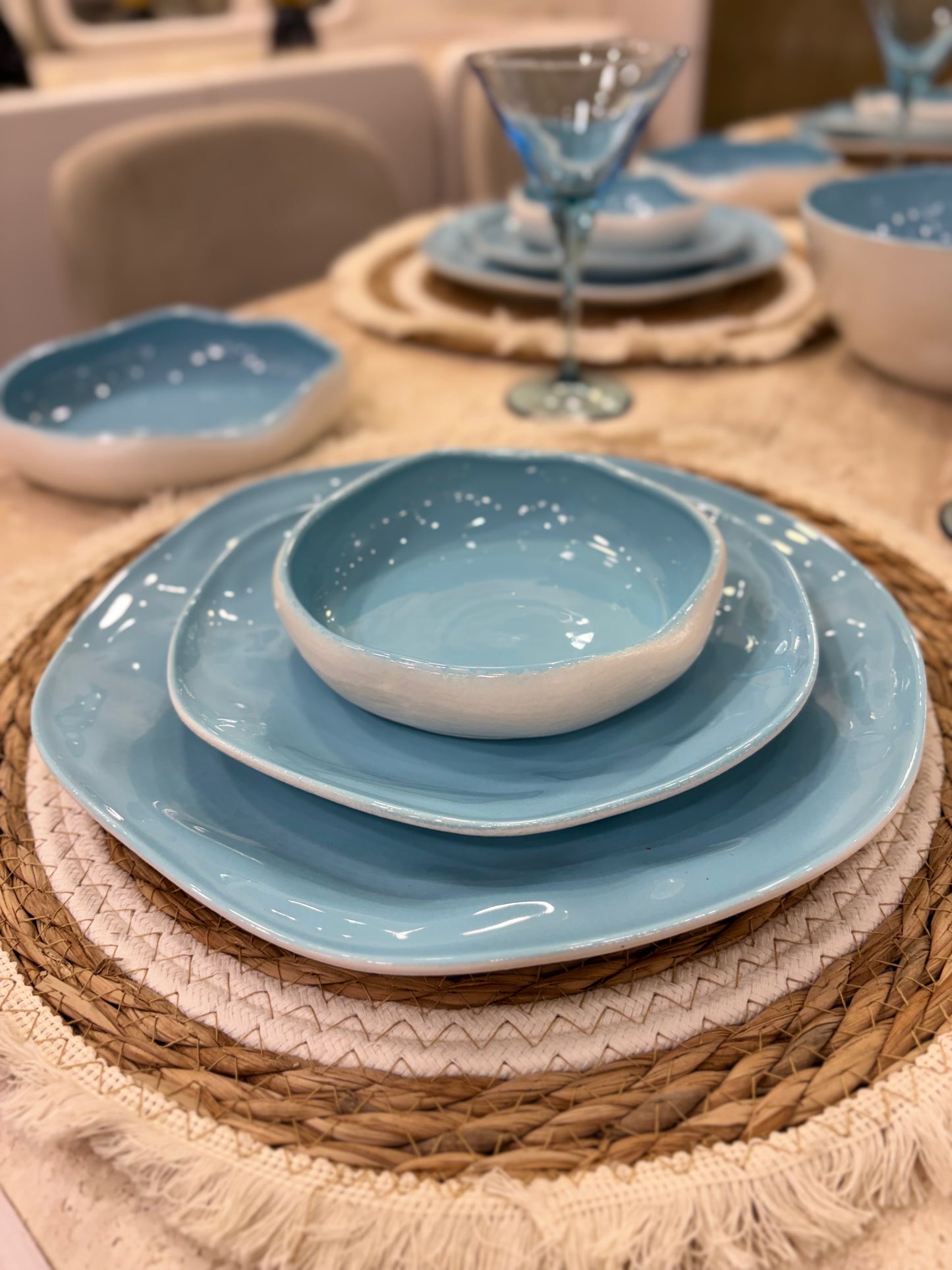 SHINY BULE dinner set 26 pcs