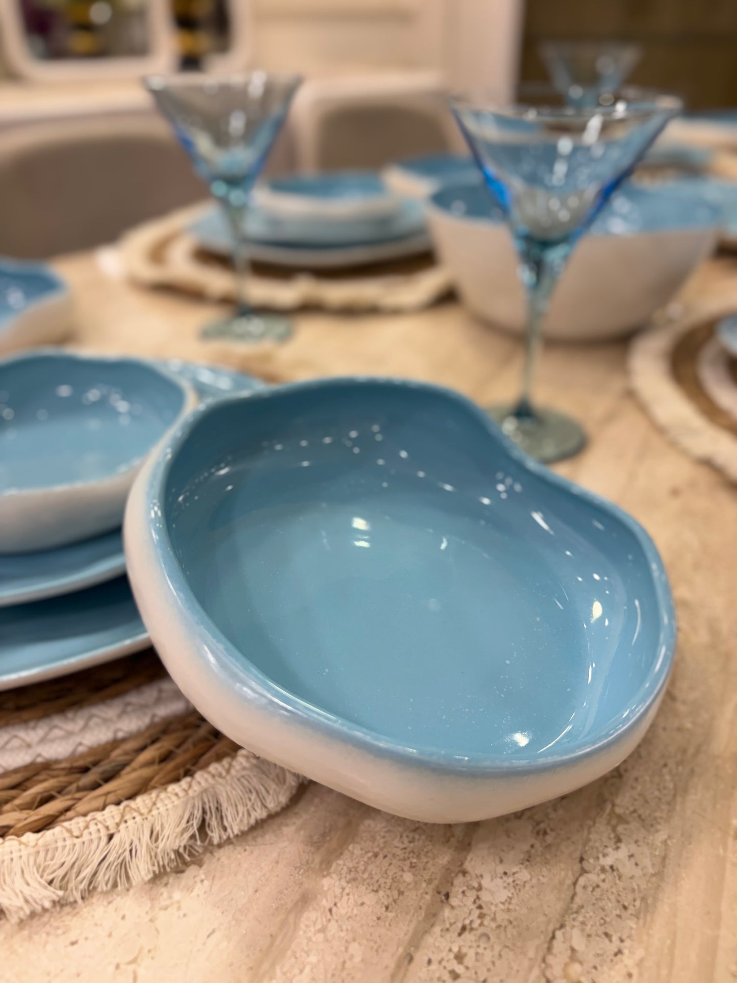 SHINY BULE dinner set 26 pcs