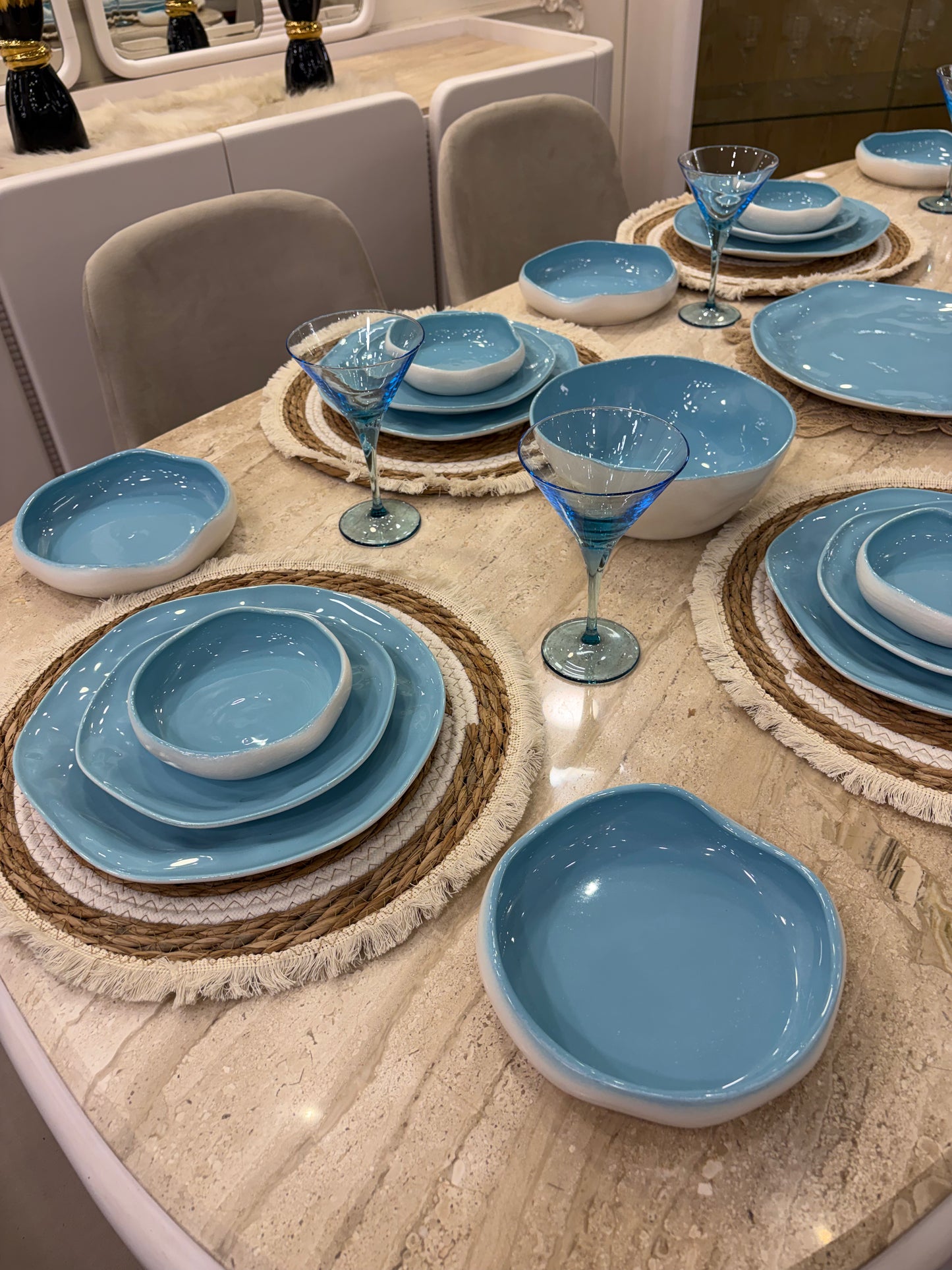 SHINY BULE dinner set 26 pcs