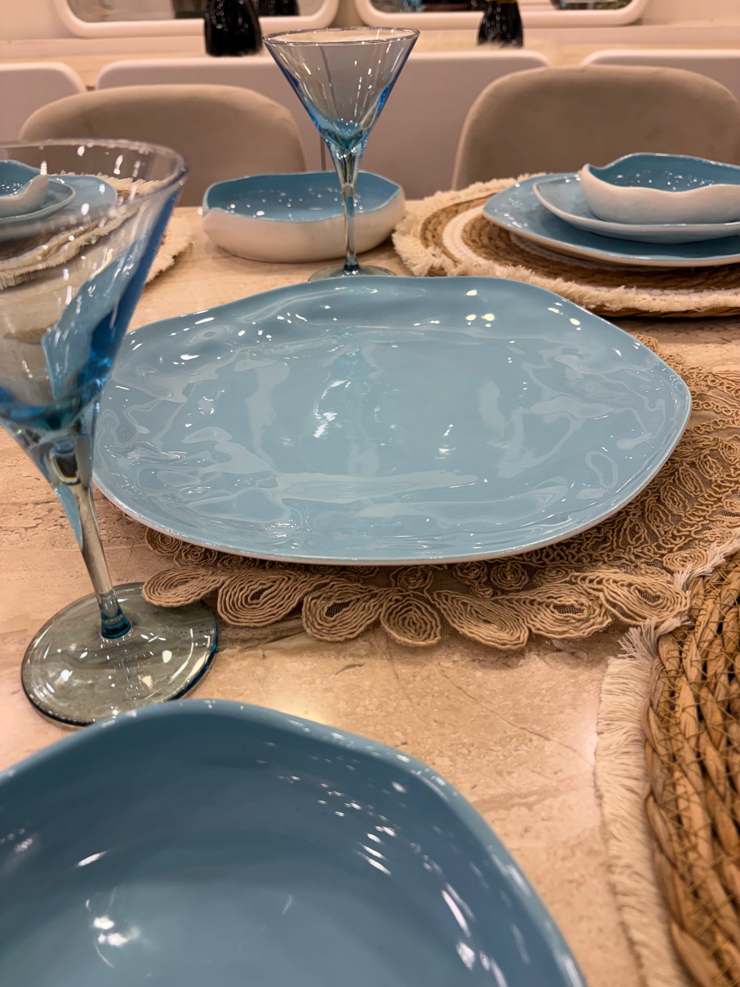 SHINY BULE dinner set 26 pcs