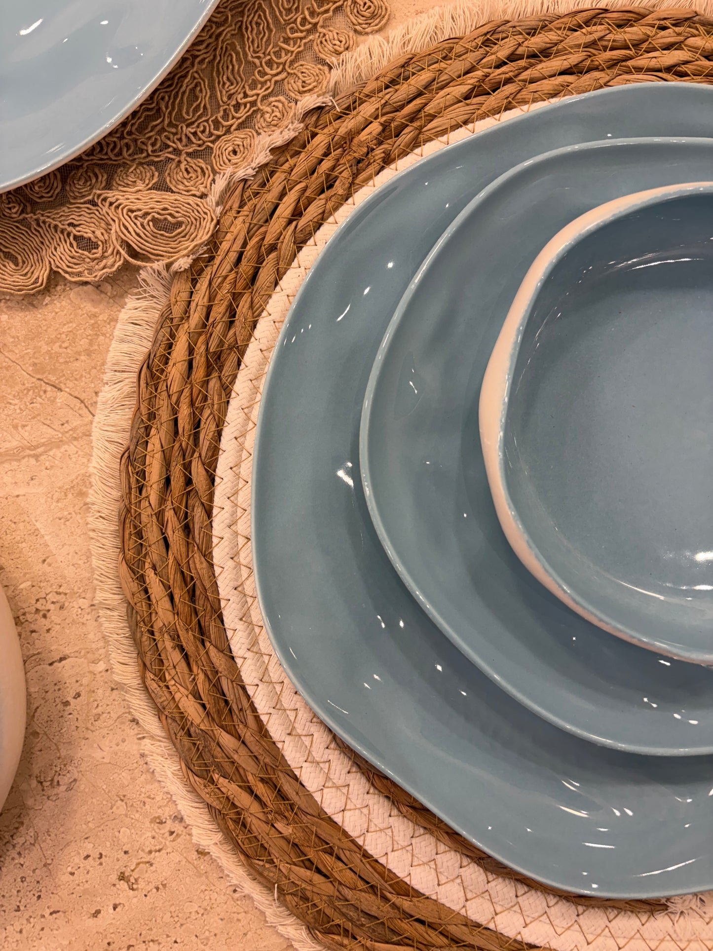 SHINY BULE dinner set 26 pcs