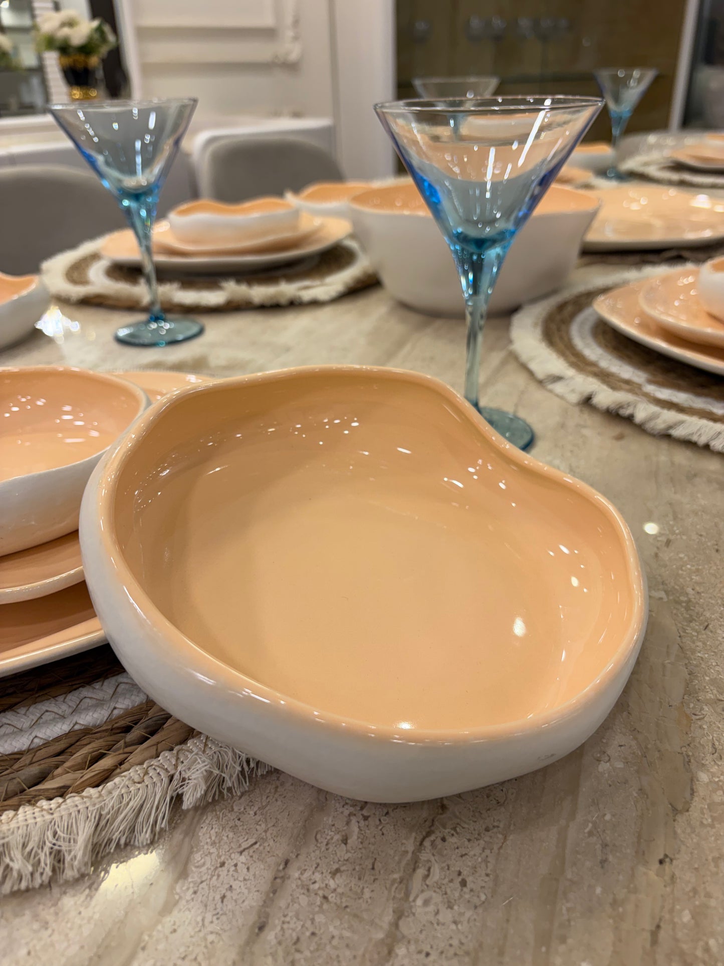 SHINY PEACH dinner set 26 pcs