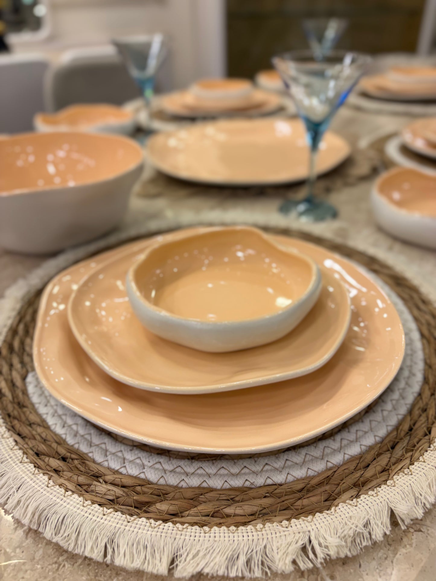 SHINY PEACH dinner set 26 pcs