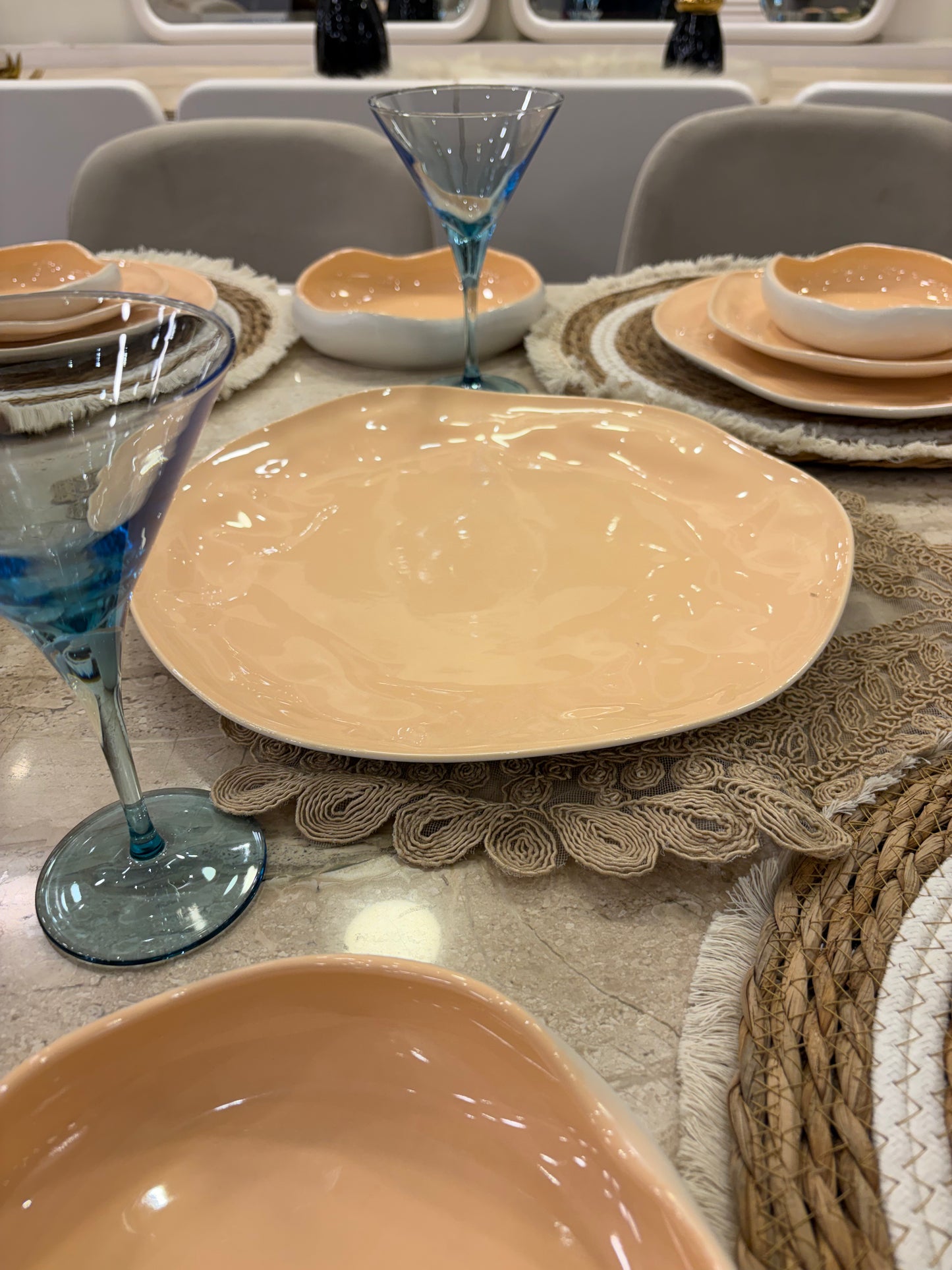 SHINY PEACH dinner set 26 pcs