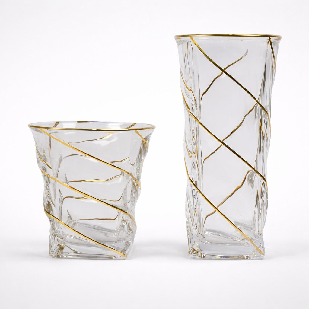 ELIZABETH crystal cups set 12 pcs
