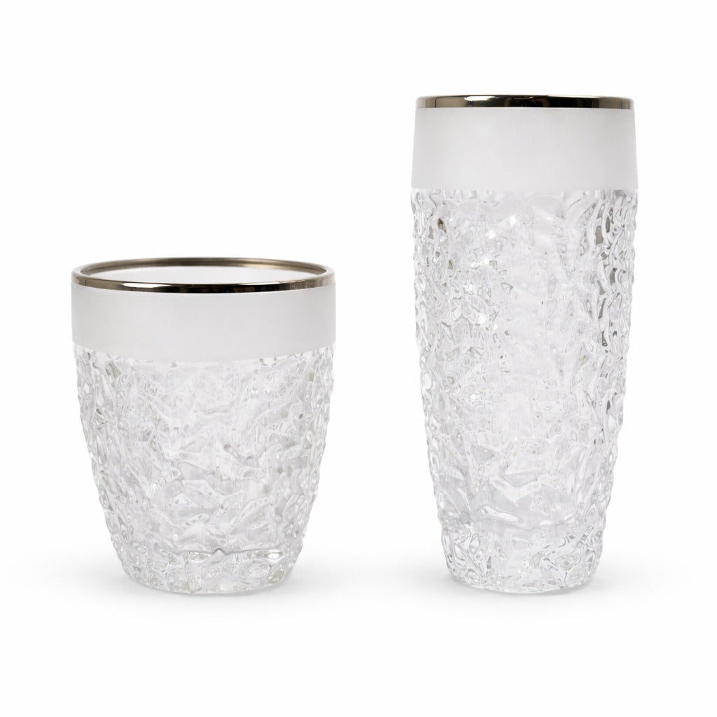 ELVINA (silver) crystal cups set 12 pcs