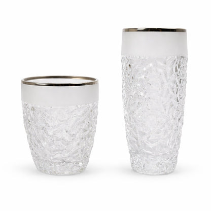 ELVINA (silver) crystal cups set 12 pcs