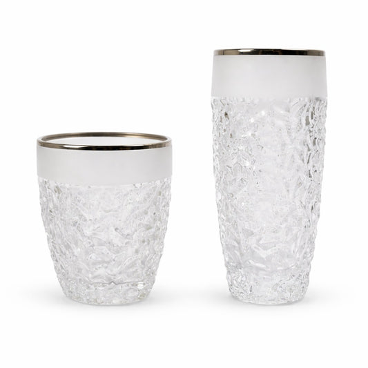 ELVINA (silver) crystal cups set 12 pcs