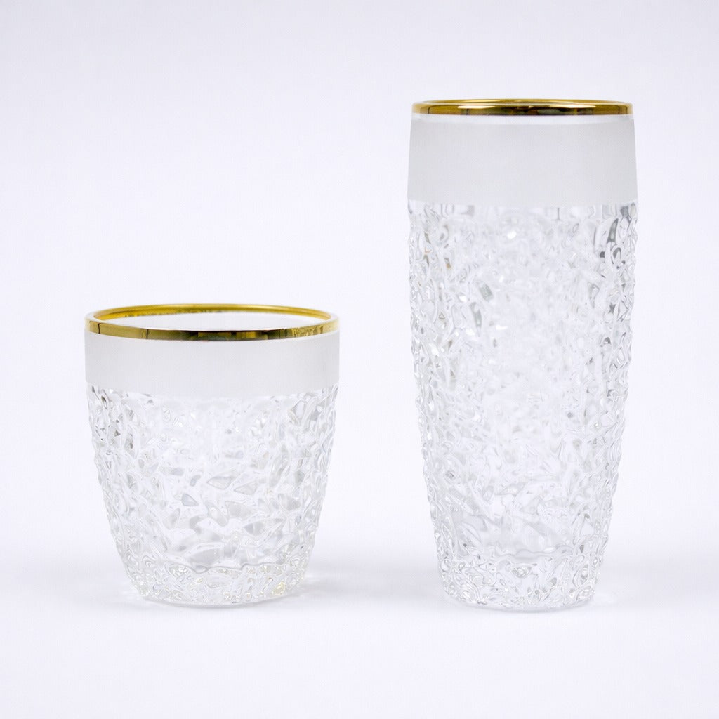 ELVINA (gold) crystal cups set 12 pcs