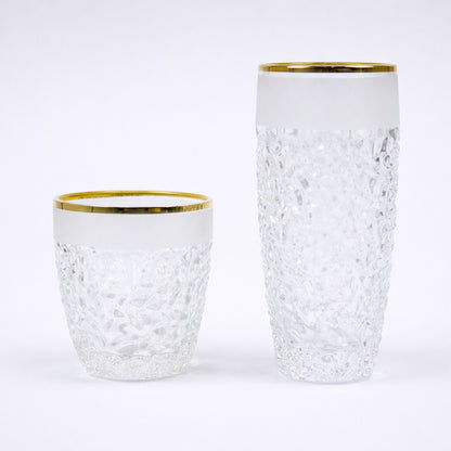 ELVINA (gold) crystal cups set 12 pcs