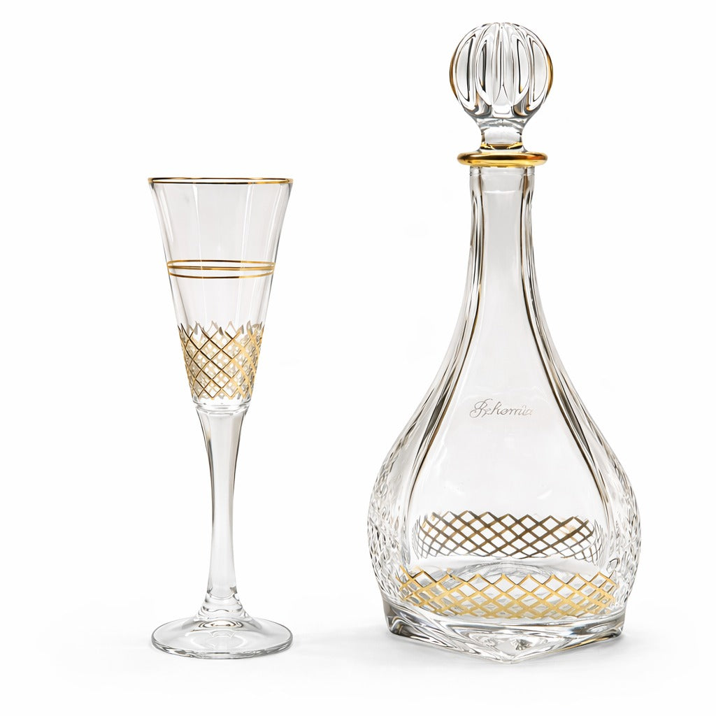 FLORIANA crystal liquor set 7 pcs