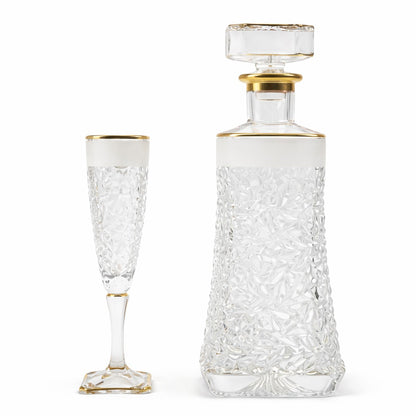 ELVINA (gold) crystal liquor set 7 pcs