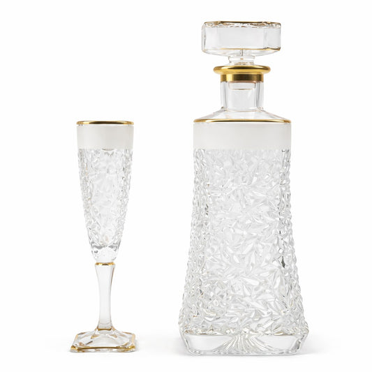 ELVINA (gold) crystal liquor set 7 pcs