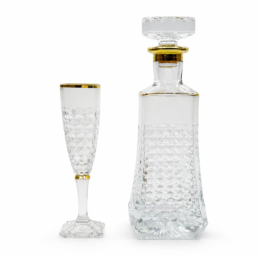 ARABELLA (gold) crystal liquor set 7 pcs