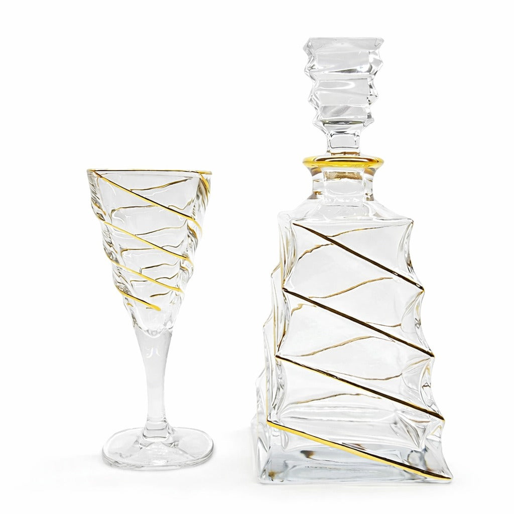 ELIZABETH crystal liquor set 7 pcs